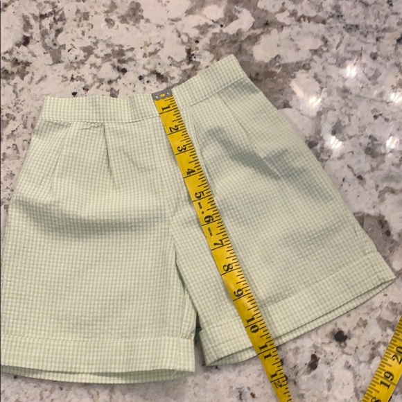 2 piece set green gingham with Peter Pan collar - Picture 4 of 6